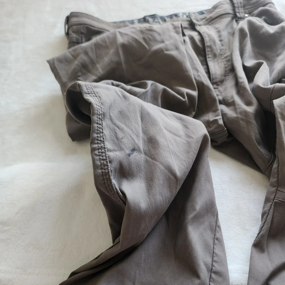 Wrangler ATG All Terrain Gear Mens Outdoor Hiking Pants Gray Brown 35x30 Grunge